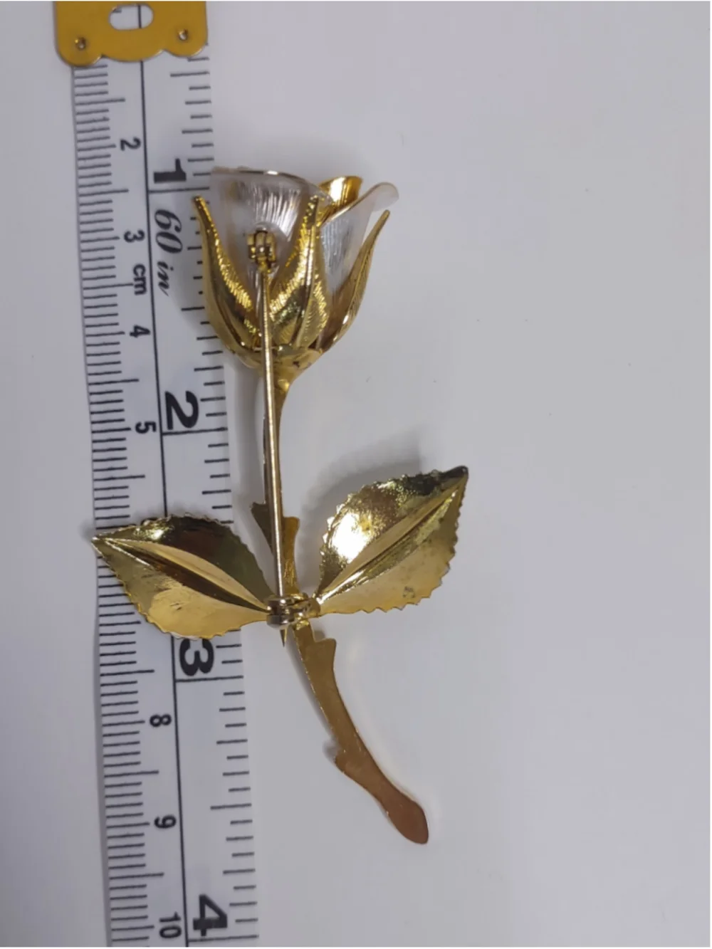Women's Unsigned Romantic Rose Brooch One Size Gold and Silver